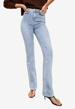 HIGH WAIST POCKET - Blugi slim fit - mid wash