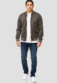 INDICODE JEANS WAYNE - Veste en similicuir - dark grey