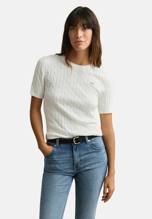 STRETCH CABLE - T-shirt con stampa - eggshell