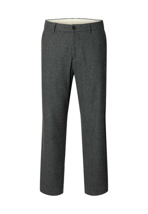 Selected, TAPERED TROUSERS WOOL BLEND - Pantalon classique - dark grey