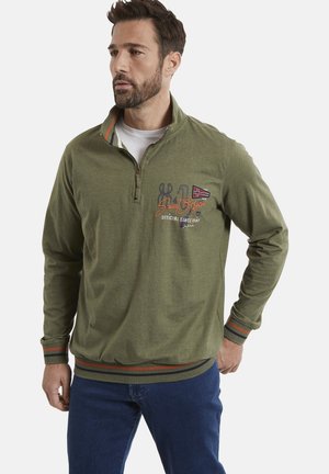 THORBEN - Strickpullover - khaki melange