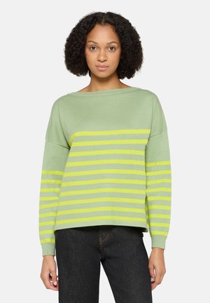 MIT U-BOOT-AUSSCHNITT - Pullover - green yellow