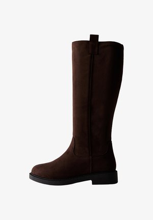 New Look Wide Fit, WIDE FIT DARK FLAT RIDING BOOTS - Boots - dark brown