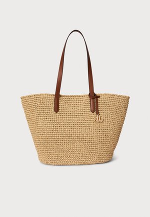 CROCHETED STRAW LARGE LAINEY TOTE BAG - Tote bag - natural/lauren tan