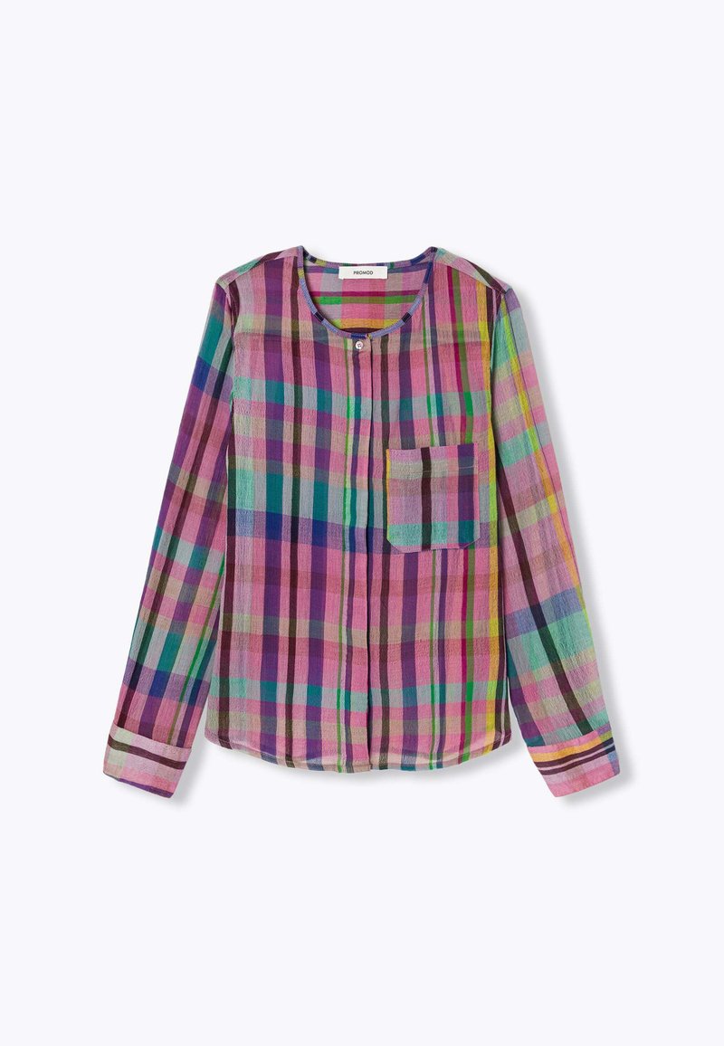 Chemise brodée à carreaux - Carreaux multicolores