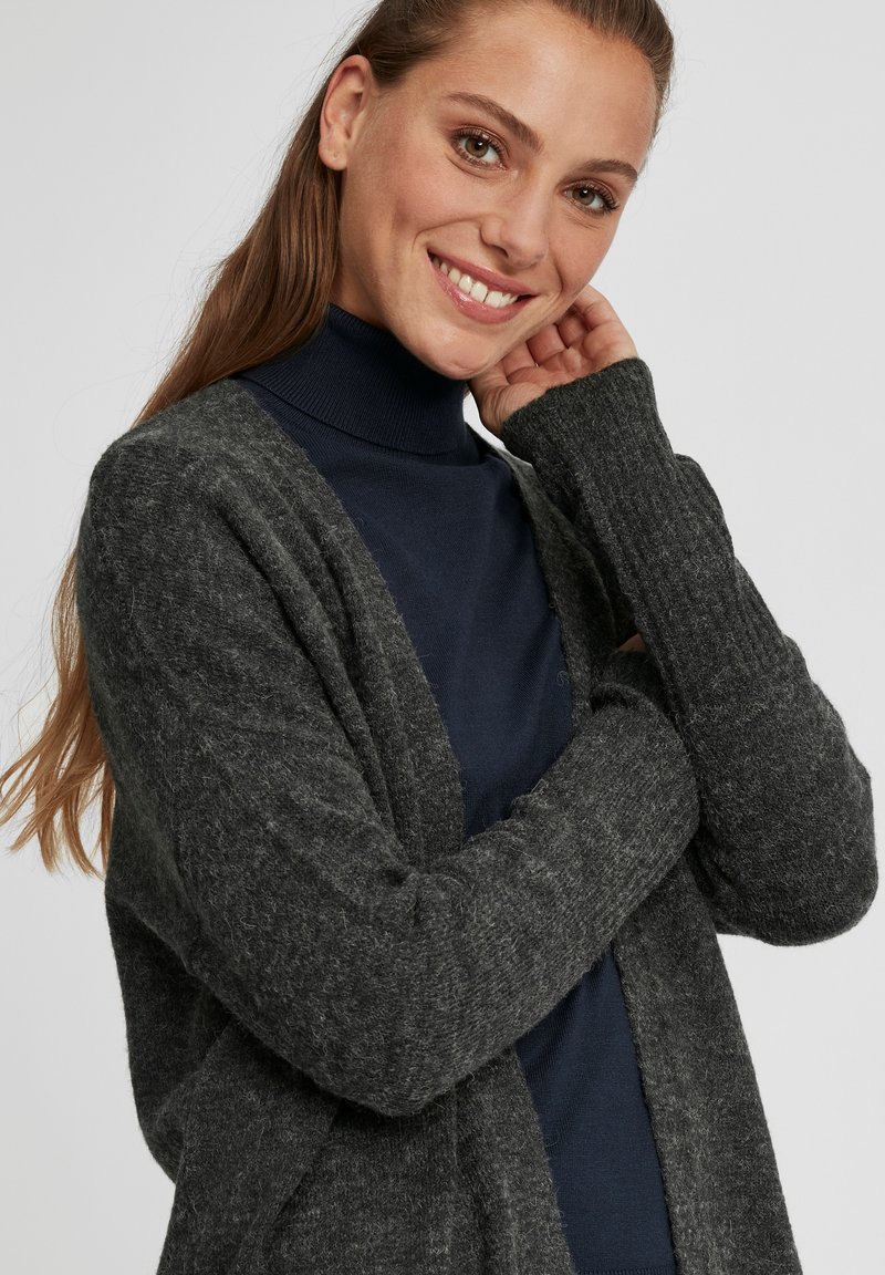 Damen Strickjacken | Oxmo OXGISELE Strickjacke dark grey melange/dunkelgrau - RW41841 Damen Strickjacken | Oxmo OXGISELE Strickjacke dark grey melange/dunkelgrau - RW41841