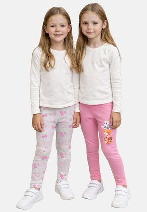 Paw Patrol, 2ER PACK PAW PATROL LEGGINGS LEGGINS HOSE - Leggings - Trousers - grau/rosa