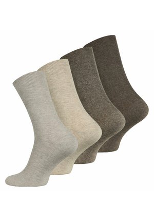 Cotton Prime 8 PAAR GESUNDHEITS OHNE GUMMIBUND - Calze - brauntöne