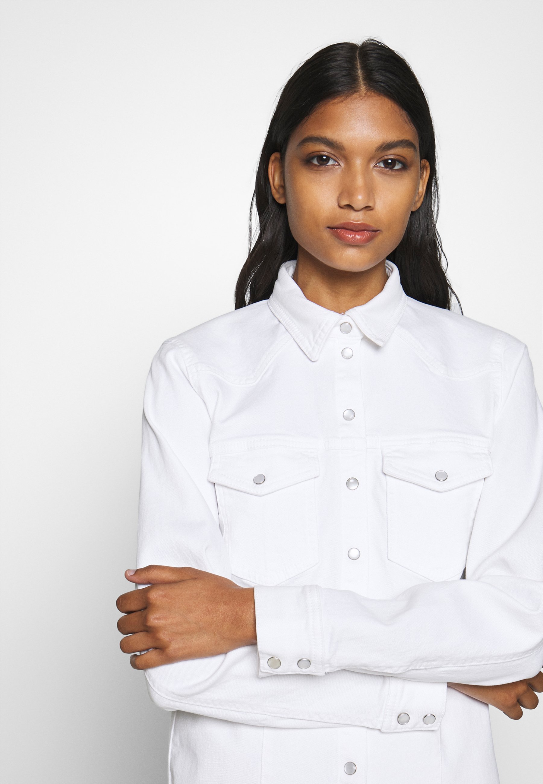 Gestuz ASTRID Skjorte bright white Zalando.no White Astrid Gestuz Dongeriskjorte - Dameklær er billig