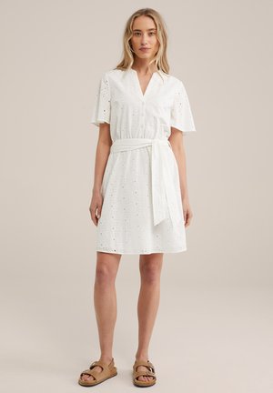 WE Fashion Vestido camisero - white