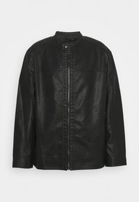 JJEWARNER JACKET - Chaqueta de cuero sintético - black