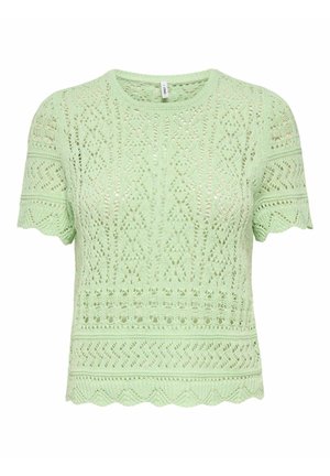 ONLELKE LIFE  STRUCTUR O-NECK  - T-shirts basic - laurel green