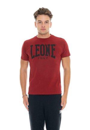 LEONE 1947, T-SHIRT - T-shirt imprimé - burgundy-black solid