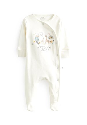 BORN IN 2023 SINGLE SLEEPSUIT - Strampler - white