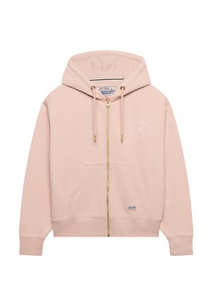 Superdry & Co, SUPERDRY LUXE CASUAL ZIP HOODIE.. - Sweater met rits - rose dust