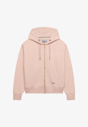 Superdry & Co, SUPERDRY LUXE CASUAL ZIP HOODIE.. - Sweater met rits - rose dust