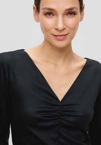 s.Oliver BLACK LABEL SOFTEM - Langarmshirt - schwarz