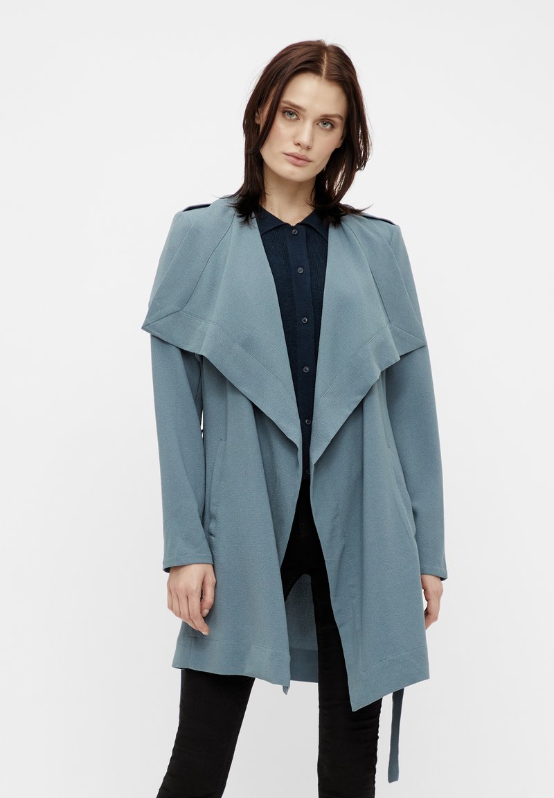 Damen Parkas | Object OBJANNLEE L/S NOOS Trenchcoat blue mirage/hellblau - RW68222 Damen Parkas | Object OBJANNLEE L/S NOOS Trenchcoat blue mirage/hellblau - RW68222