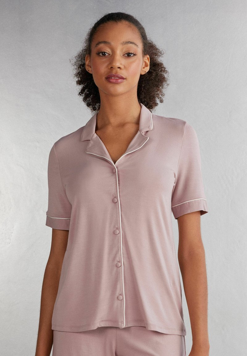 Intimissimi KURZÄRMELIGES, VORNE OFFENES - Pyžamový top - pink