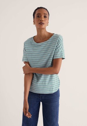 Seasalt Cornwall, SEASALT CORNWALL BRYHER VIEW T-SHIRT - Print T-shirt - teal - pellitras estuary