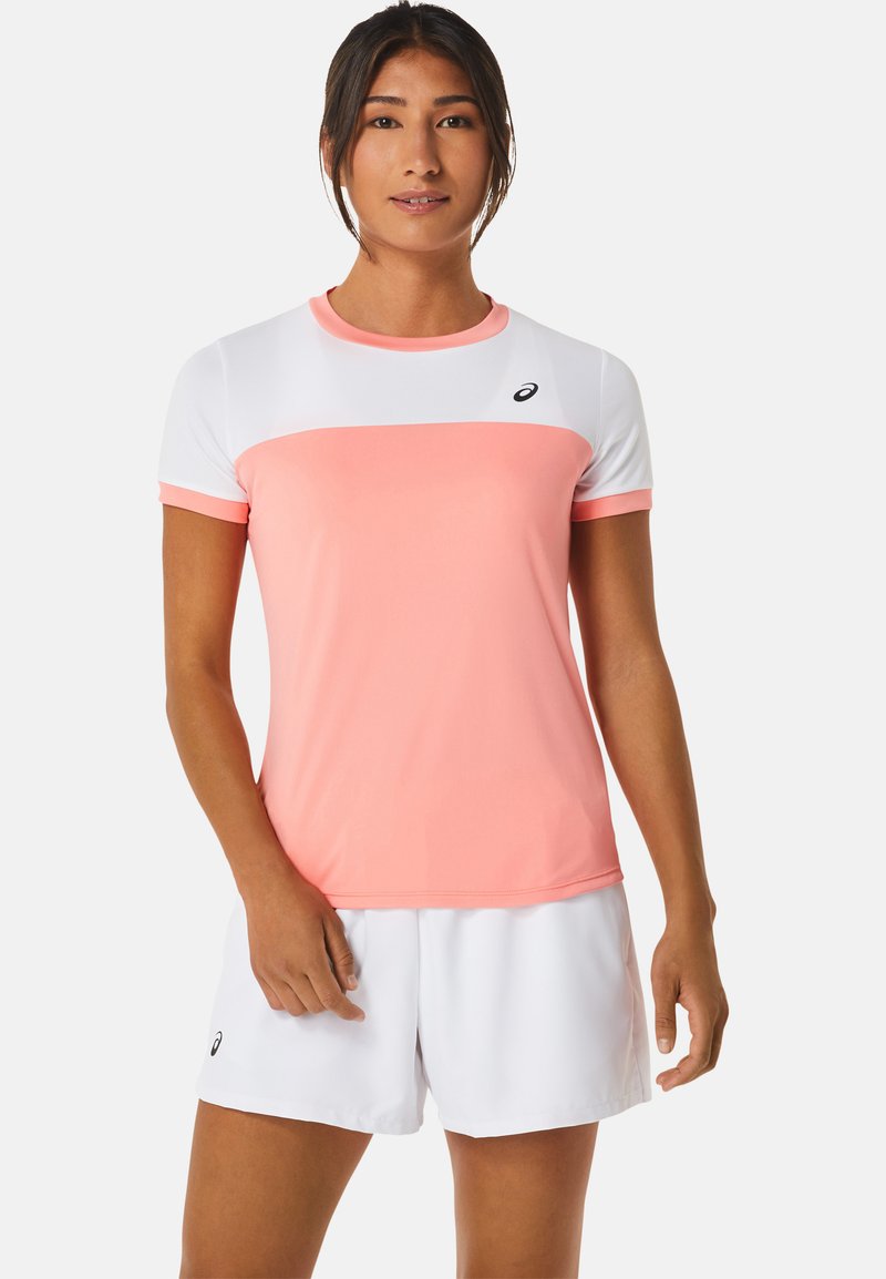 ASICS COURT SS - T-shirt - bas - guava brilliant white