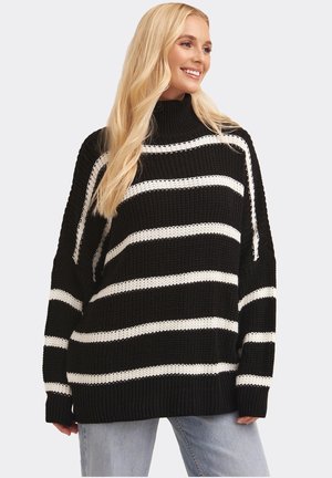 GINI LONDON CHUNKY HIGHNECK - Jumper - schwarz