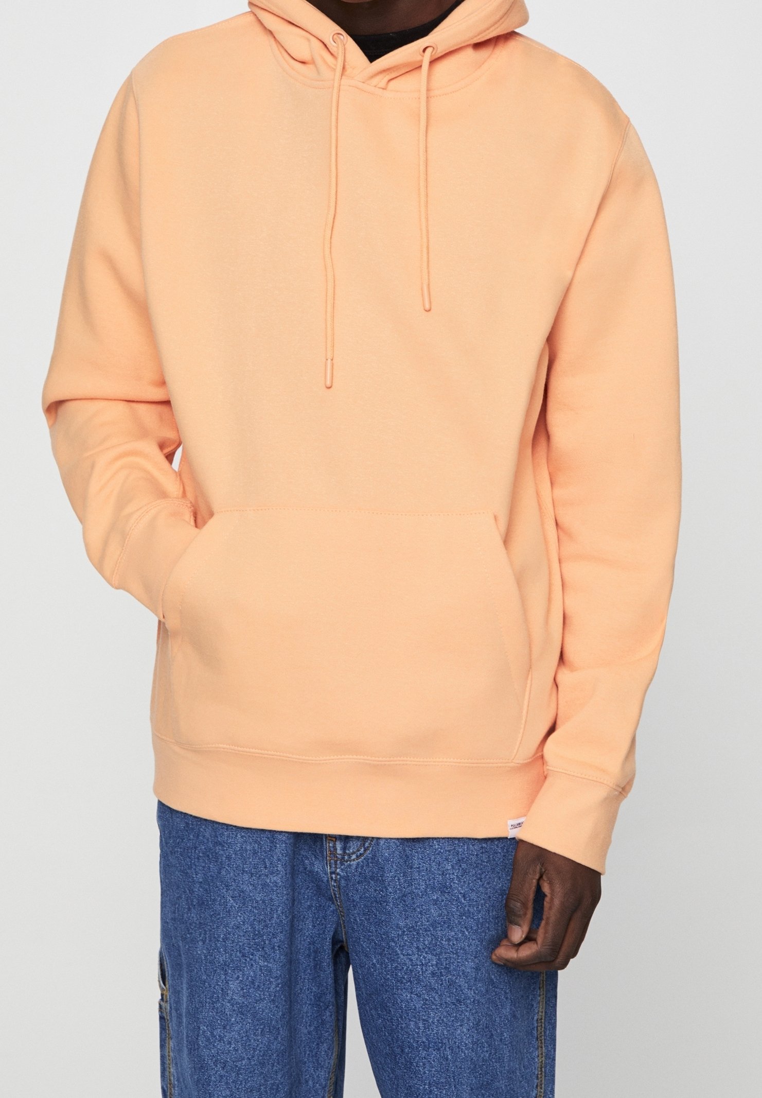 PULL&BEAR Sweat à capuche burnt orange denim/rouille denim