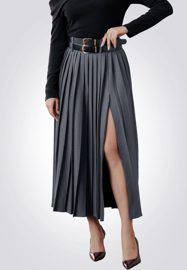 PLEATED MAXI SKIRT - Faltenrock