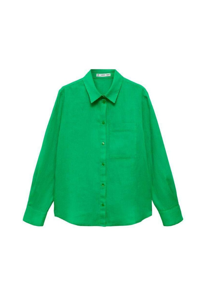 Mango Overhemdblouse groen Mango Overhemdblouse groen