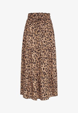 Cloud 5ive TIERED LONGFORM WITH AOP - A-snit nederdel - camel black