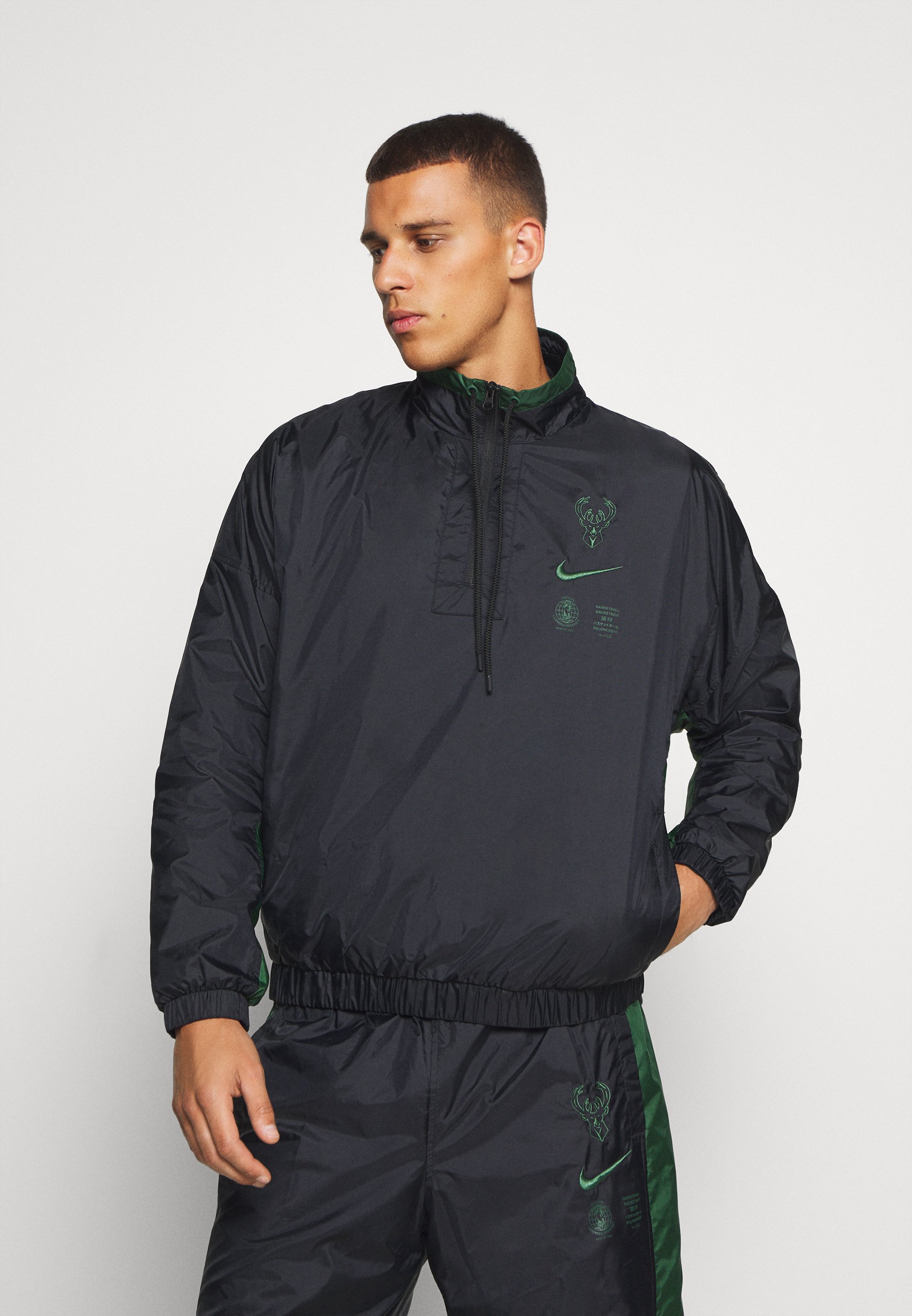 No se mueve ir de compras Relacionado Nike Performance NBA MILWAUKEE BUCKS TRACKSUIT SET - Chándal -  black/fir/negro - Zalando.es