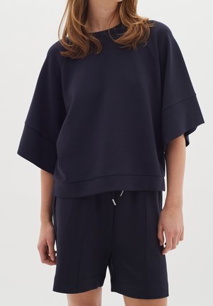 Sweater - mottled dark blue