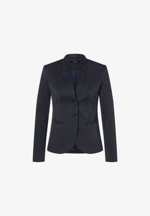 Marineblazer med skræddersyet pasform, spids krave, to knapper og forlommer. Tekstureret stof tilføjer subtile detaljer. Lange ærmer inkluderet.