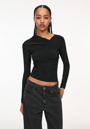 CROSSOVER LONG SLEEVE - T-shirt à manches longues - black