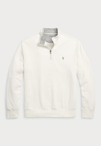 LUXURY JERSEY QUARTER ZIP PULLOVER - Sweater - parchment cream