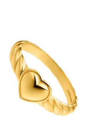 BAÑADA EN DE CON CORAZÓN Y TEXTURA GALLONADA
 - Anillo - gold-colored
