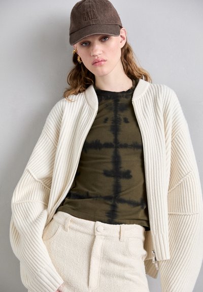 Helmut Lang APEX FULL ZIP - Chaqueta de punto - ivory