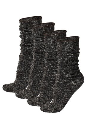 SHINY RIBBED 60 DEN - Calze - mix (black black)