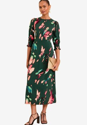 EMPIRE SEAM FLUTE SLEEVE  REGULAR FIT - Vestido informal - green smudge