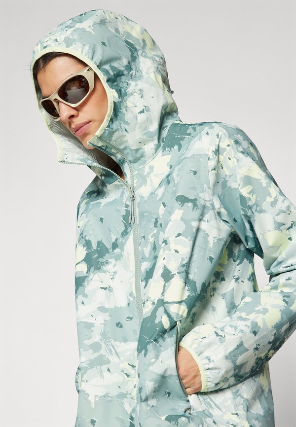 GRAPHIC RAIN JACKET - Waterproof jacket - eucalyptus2