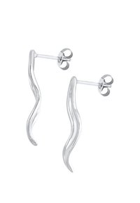 Elli ABSTRACT WAVY EARRINGS - Ohrringe - silver coloured