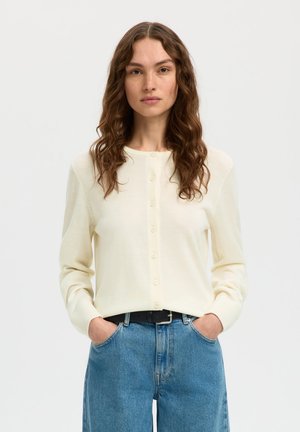 Selected SLFTHEA CARDIGAN - Cardigan - egret