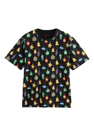Next REGULAR FIT - CHRISTMAS - T-shirt med print - black baubles