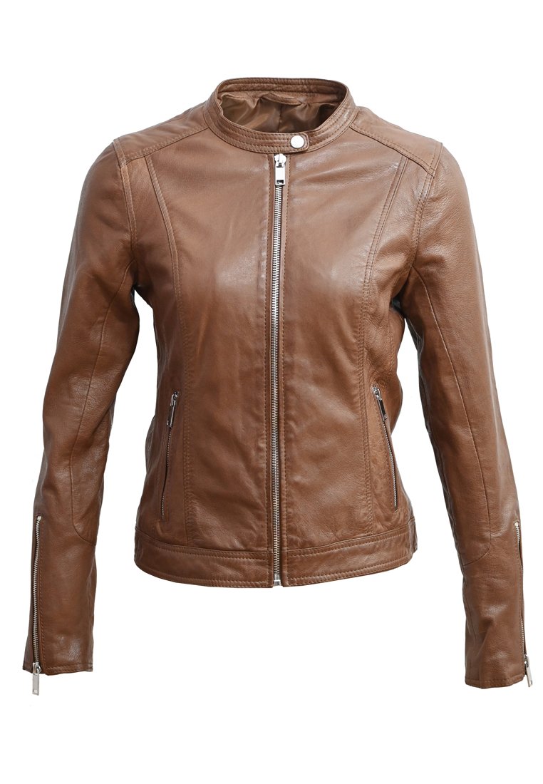 Lee Cooper Leren jas cognac