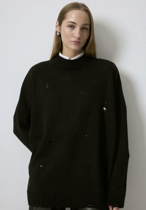 DETAILED - Pulóver - siyah