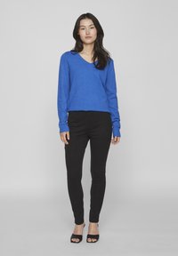 VILA Stickad tröja - lapis blue