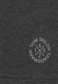 TOM TAILOR - V NECK TEE 2 PACK - T-shirt basic - dark grey melange - 2