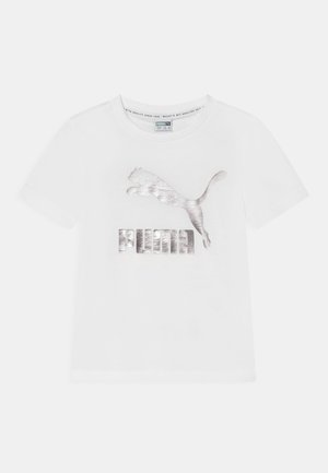 CLASSICS LOGO TEE UNISEX - Print T-shirt - puma white