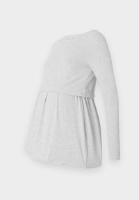 Top s dlhým rukávom - light grey melange