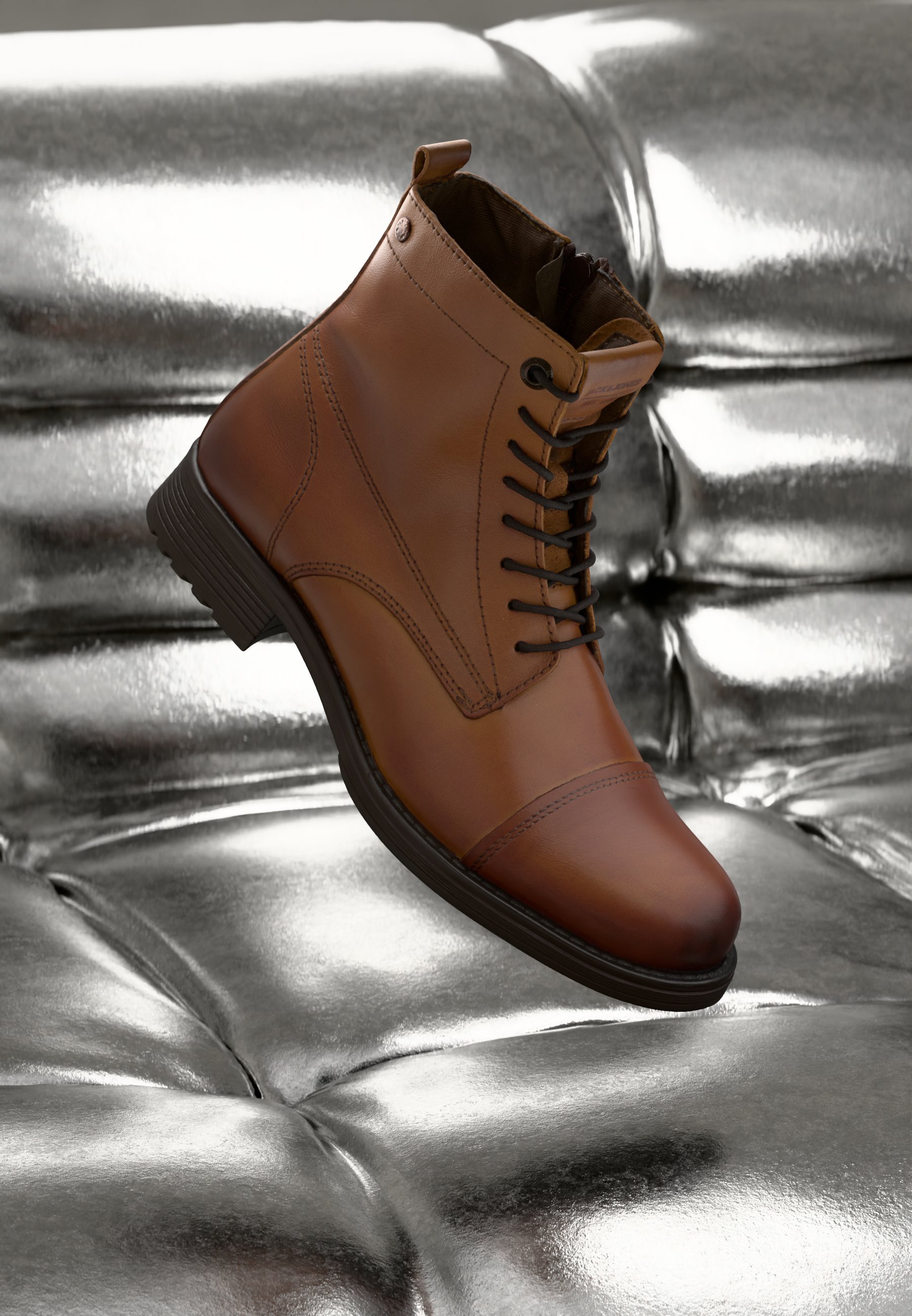 Jack & Jones JFWSHAUN BOOT - Lace-up ankle boots - cognac